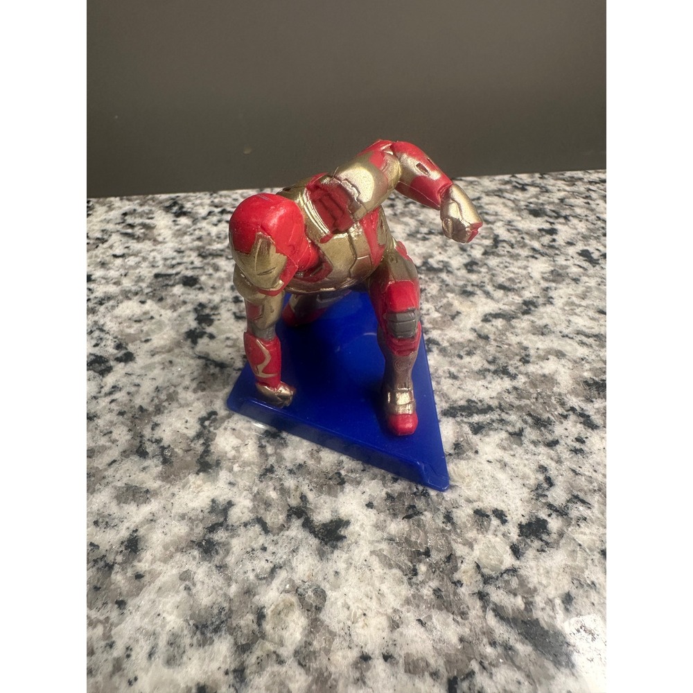 Marvel Iron Man Action Figure 2013 DecoPac Inc. on Blue Stand